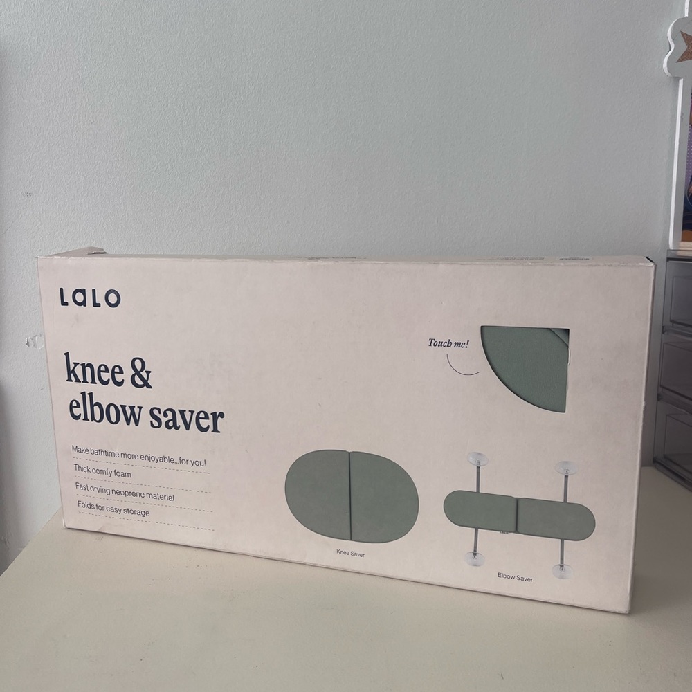 LALO Knee & Elbow Saver - Baby Bath Accessories Bath Pillow - Sage Green NIB